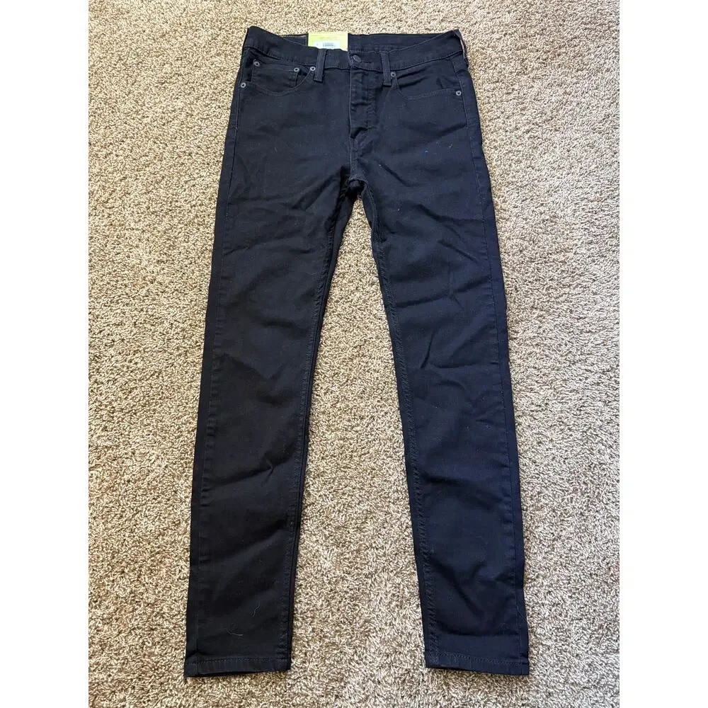 NWT 519 Skinny Hi-Ball Denim Jeans Mens Size 32 Black